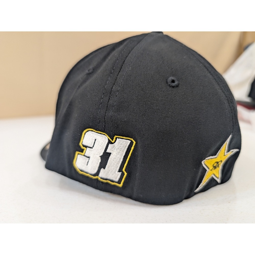 Rockstar Energy Drink Black Hat Flexfit Cap  #31 S/M‎ Kaulig Racing Justin Haley - Picture 3 of 6